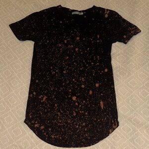Entity Black with Brown Bleach-Splatter Designer Tee